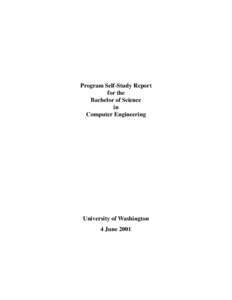 Program Self-Study Report for the Bachelor of Science in Computer Engineering