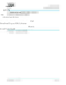 Overview and Users Guide Public Cell Broadband Engine SDK Libraries  Title Page