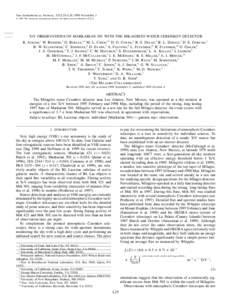 The Astrophysical Journal, 525:L25–L28, 1999 November 1 qThe American Astronomical Society. All rights reserved. Printed in U.S.A. TeV OBSERVATIONS OF MARKARIAN 501 WITH THE MILAGRITO WATER CERENKOV DETECTOR R. 