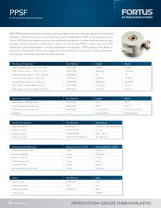 PPSF  3D PRODUCTION SYSTEMS for Fortus 3D Production Systems