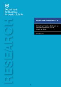 Estimating Innovation Spillovers: an International Sectoral and UK Enterprise Study