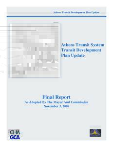 Athens Transit Development Plan Update  Athens Transit System Transit Development Plan Update