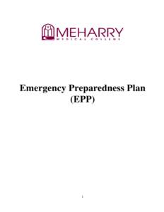Emergency Preparedness Plan (EPP) 1  TABLE OF CONTENTS