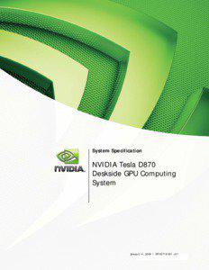 System Specification  NVIDIA Tesla D870