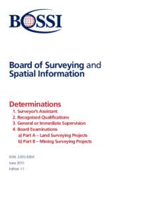 Board of Surveying and Spatial Information Strategic and Operational Plans 2012 to 2015