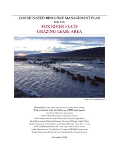 COORDINATED RESOURCE MANAGEMENT PLAN FOR THE FOX RIVER FLATS GRAZING LEASE AREA