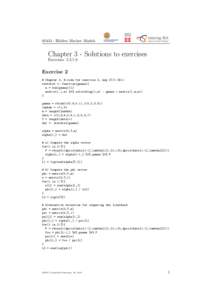 Hidden Markov Models  Chapter 3 - Solutions to exercises Exercises: 2,5,7,8  Exercise 2