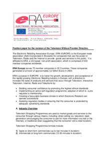 Microsoft Word - EU_ERA_TVWF_2005F_Position_Paper.doc