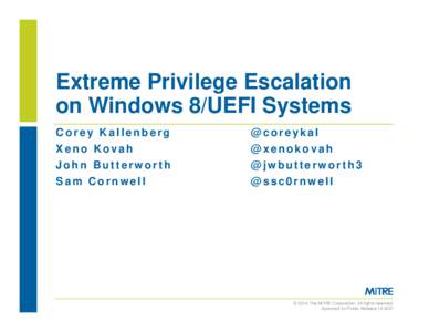Extreme Privilege Escalation on Windows 8/UEFI Systems