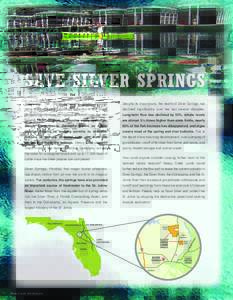 SAVE SILVER SPRINGS Tragically, the world-renowned Silver Springs Despite its importance, the health of Silver Springs has  have experienced a significant reduction in flow and a