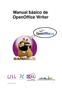 Manual básico de OpenOffice Writer Manual de OpenOffice Writer  1