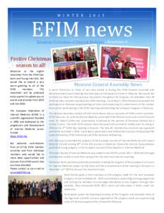 W I N T E REFIM news European Federation of Internal Medicine - Newsletter 8