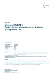 Milestone MJRA1.3: Design for the integration of an Attribute Management Tool