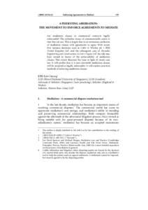 Private law / Arbitration / Mediation / International arbitration / Alternative dispute resolution / Forum selection clause / Hong Kong International Arbitration Centre / Arbitral tribunal / Contract / Law / Dispute resolution / Contract law