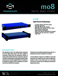 mo8  digital snake system mo8 Eight Channel Analog Output