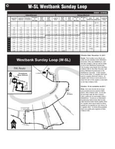 W-SL Westbank Sunday Loop  18 SUNDAY / DOMINGO Inbound/Entrante