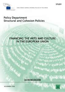 STUDY  Policy Department Structural and Cohesion Policies  FINANCING THE ARTS AND CULTURE