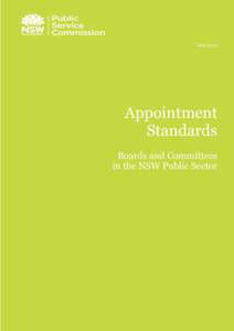 July[removed]Appointment Standards Boards and Committees in the NSW Public Sector