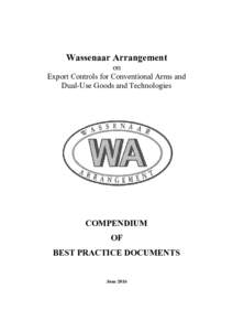 Wassenaar Arrangement  on Export Controls for Conventional Arms and Dual-Use Goods and Technologies