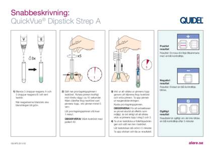 Snabbeskrivning: QuickVue® Dipstick Strep A + C  C