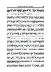 Entomologist’s Rec. J. Var[removed] First locality of Euchalcia chlorocharis (Dufay, 1961) in Albania and first reports for Hadena tephroleuca (Boisduval, 1833), Proxenus hospes (Freyer,