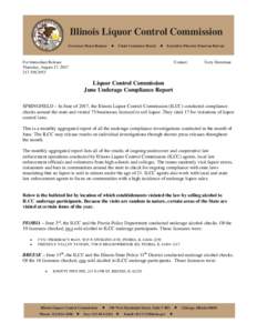 June Underage Compliance Report