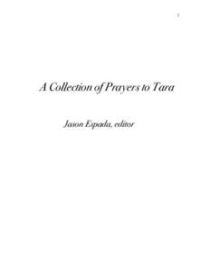 !1  A Collection of Prayers to Tara Jason Espada, editor  !2