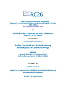 International Sociological Association / Sociology / Paros / Empowerment / Traditional knowledge