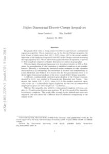 Higher Dimensional Discrete Cheeger Inequalities Anna Gundert∗ May Szedl´ak†  January 12, 2015