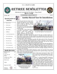 U.S. COAST GUARD  Retiree newsletter Information for Coast Guard and NOAA Retirees “Semper Paratus” “AN HONORABLE CAREER OF SERVICE”