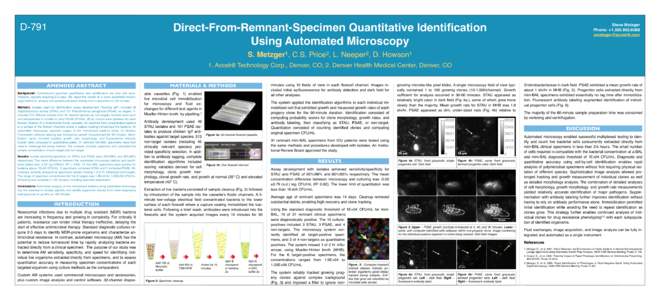 D-791  Direct-From-Remnant-Specimen Quantitative Identification Using Automated Microscopy  Steve Metzger