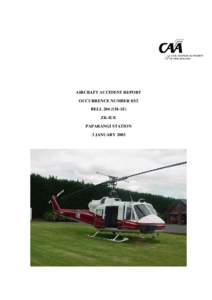 AIRCRAFT ACCIDENT REPORT - OCCURRENCE NUMBER[removed]ZK-IUE