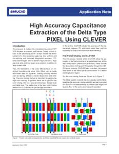 Application Note  High Accuracy Capacitance Extraction of the Delta Type PIXEL Using CLEVER Introduction