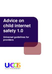 Advice on child internet safety 1.0 Universal guidelines for providers