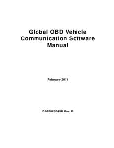 Global OBD Vehicle Communication Software Manual February 2011