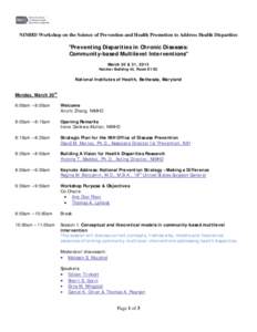 NCMHD Summit:  The Science of Eliminating Health Disparities