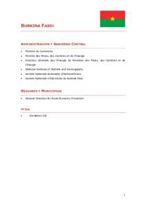 BURKINA FASO:  ADMINISTRACIÓN Y GOBIERNO CENTRAL   Ministre du Commerce