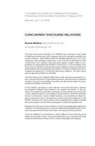 Concurrent Discourse Relations