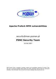 Apache Prefork MPM vulnerabilities