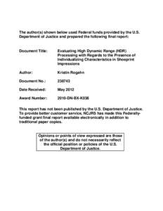 DOJ-NIJ federal grant application:  NIJ[removed]