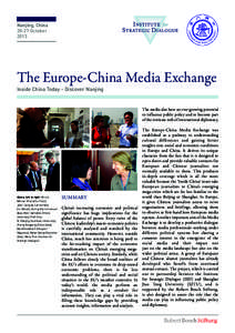 Nanjing, ChinaOctober 2013 The Europe-China Media Exchange Inside China Today - Discover Nanjing