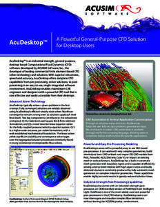 Computing / Fluid dynamics / Computational fluid dynamics / Partial differential equations / Computational science / Computer-aided engineering / Navier–Stokes equations / Parasolid / Creo Elements/Pro / Application software / Software / 3D graphics software