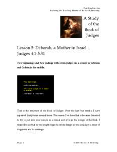 Microsoft Word - Lesson 05  Judges_Deborah a Mother in Israel.doc