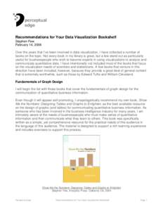 Recommendations for Your Data Visualization Bookshelf