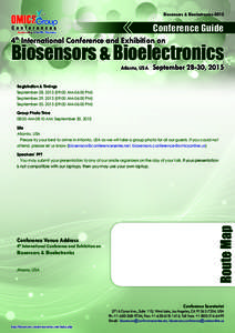 Biosensors & BioelectronicsConference Guide 4th International Conference and Exhibition on  Biosensors & Bioelectronics