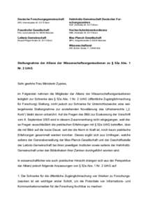 Deutsche Forschungsgemeinschaft D F G , K e n n e d y a lle e 4 0 , [removed]B o n n