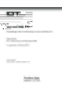 IDT  Series Law and Web 2.0 Proceedings of the First Workshop on Law and Web 2.0