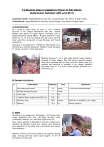 Primary Disaster Assessment Report