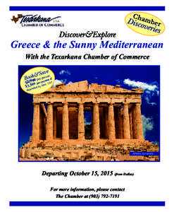 Greece & the Sunny Mediterranean With the Texarkana Chamber of Commerce n. perso