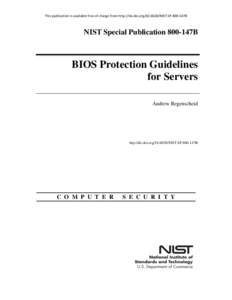 BIOS Protection Guidelines for Servers